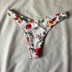 Zaful floral cheeky bikini bottom